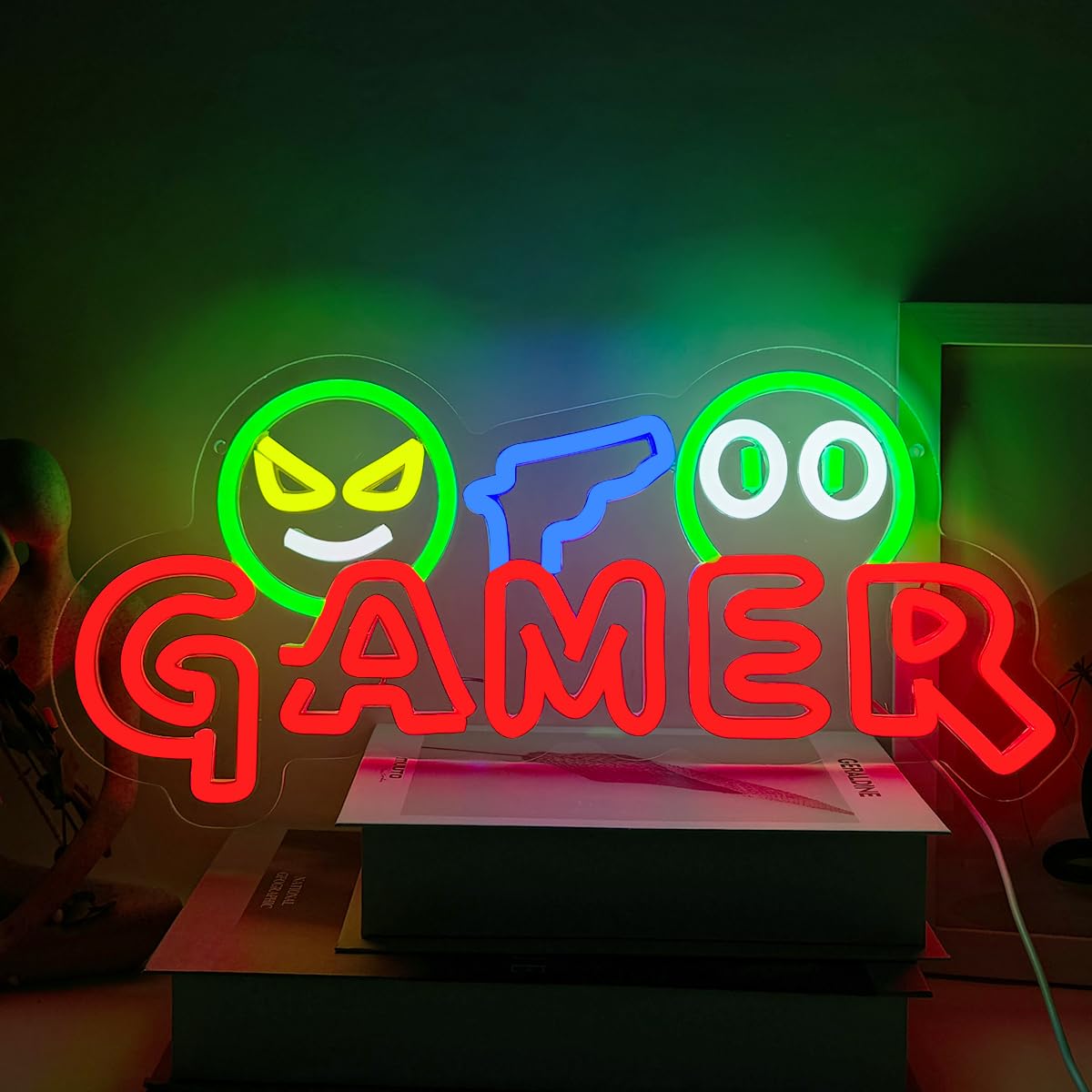Gamer Neon Sign LED Wall Light - Party Games For Christmas 评论和价格