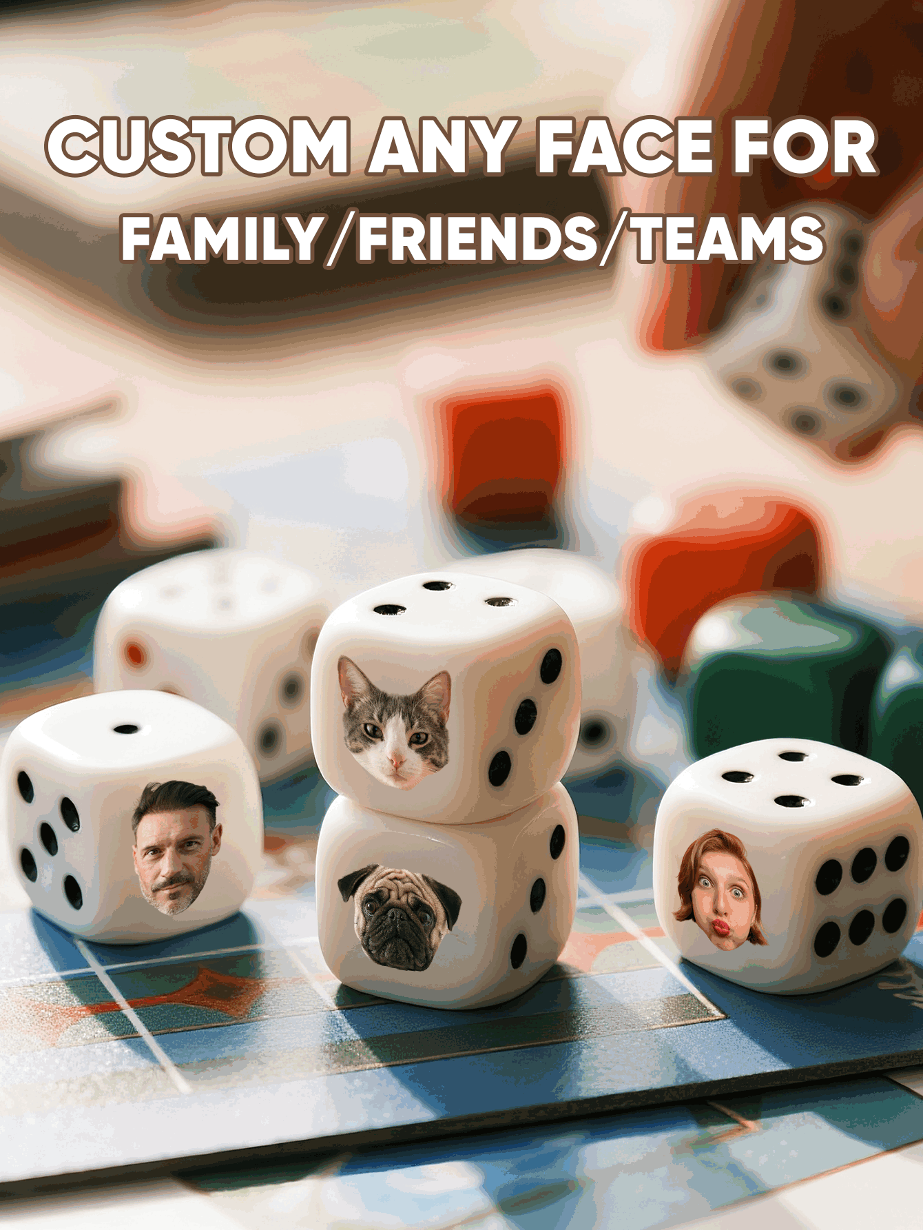 Custom Face Dice Personalized  - Party Games For Christmas 评论和价格